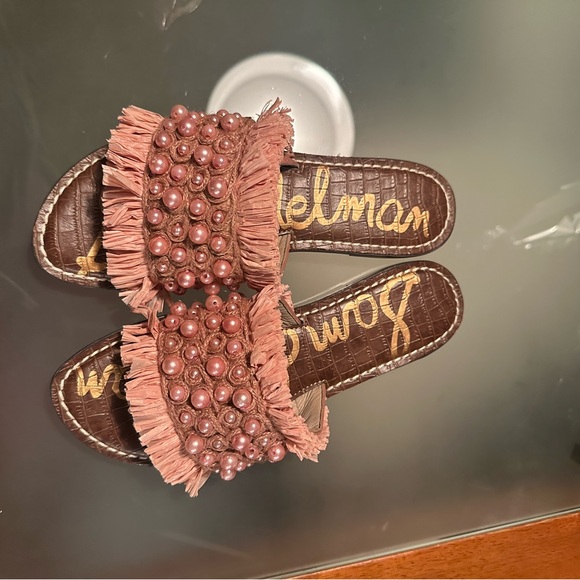 NWOT Sam Edelman Sandals Guthrie Rose Embellished Slides - Picture 7 of 9